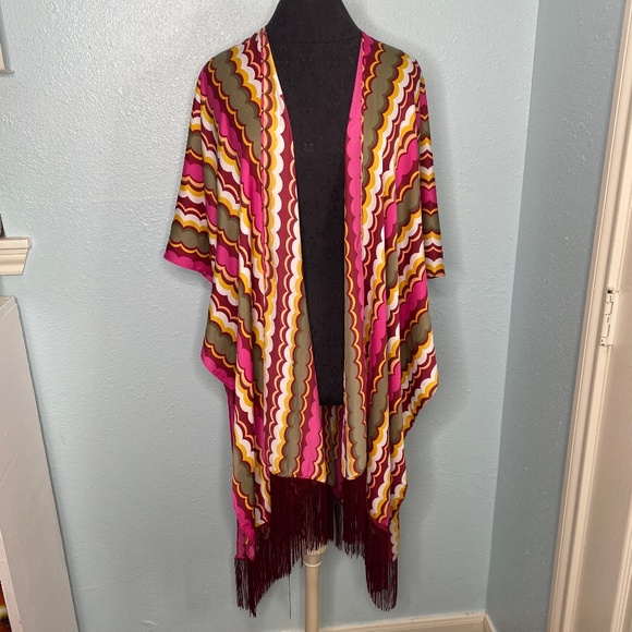 Cato Jackets & Blazers - New Cato Retro Long Fringe Kimono